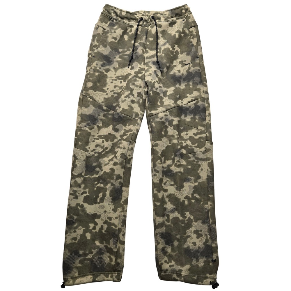 Nike Tech Fleece Mens Small Camo Sweatpants Olive Green Digital Camo II1324-276